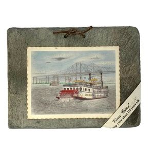Antique Vieux Carre Roofing Slate New Orleans Wall Plaque Creole Queen Postcard